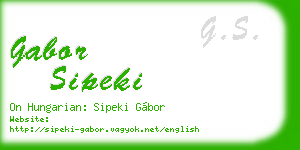 gabor sipeki business card